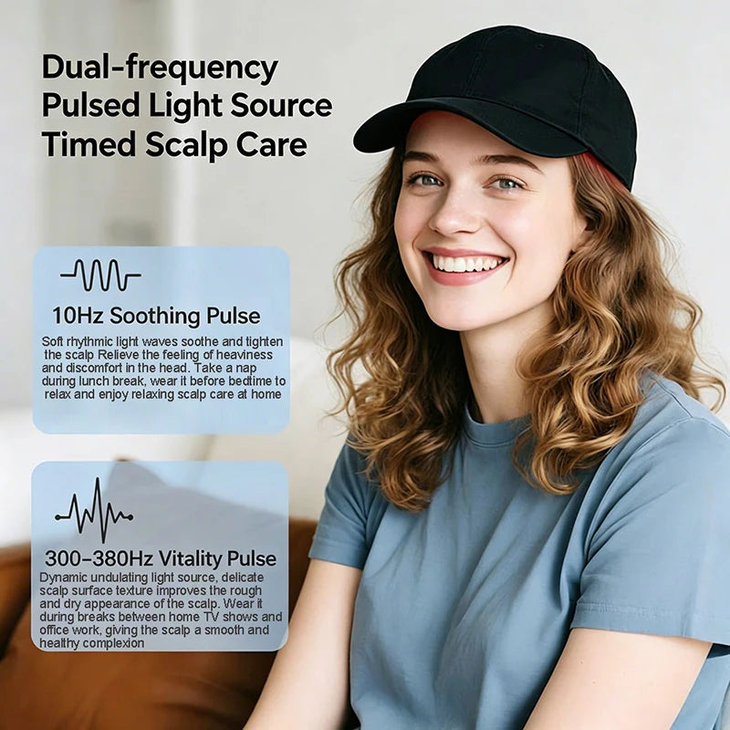 NEW 660Nm 940Nm Red Light Infrared Therapy Hair Growth Cap for Hair Regrowth Antihair Loss Relax Scalp Care Hat anti Hair 2026