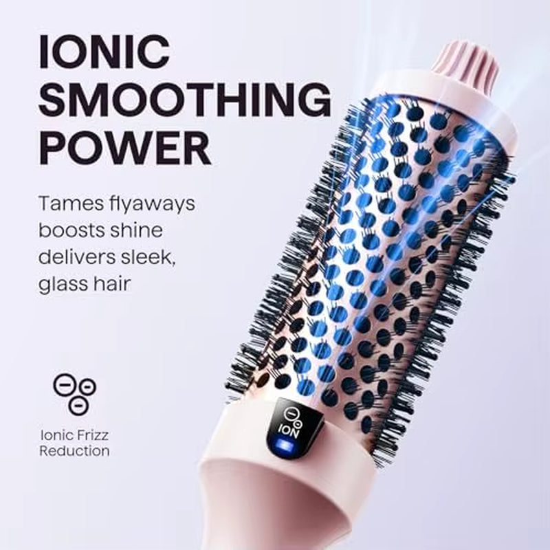 Thermal Brush Blowout Boost 1.5 Inch Heated Brush Dual Voltage Pink Negative Ion Technology 5 Temperature Settings PTC