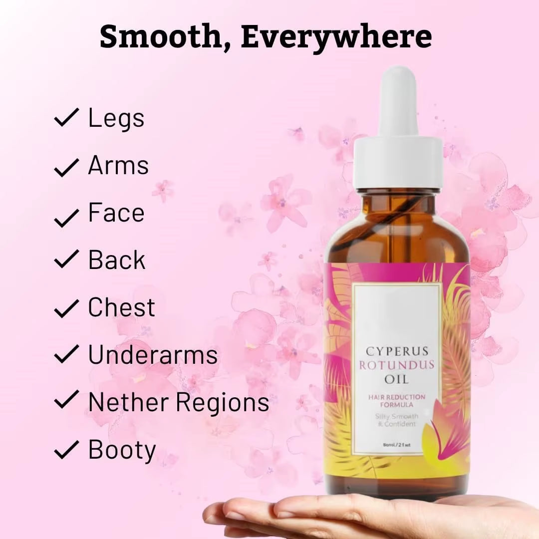 OEM Cypriol Oil Cyperus Rotundus Oil Natural Hair Inhibitor Roll-On Essence Slower Growth Serum Body Face Unwanted Hair Removal