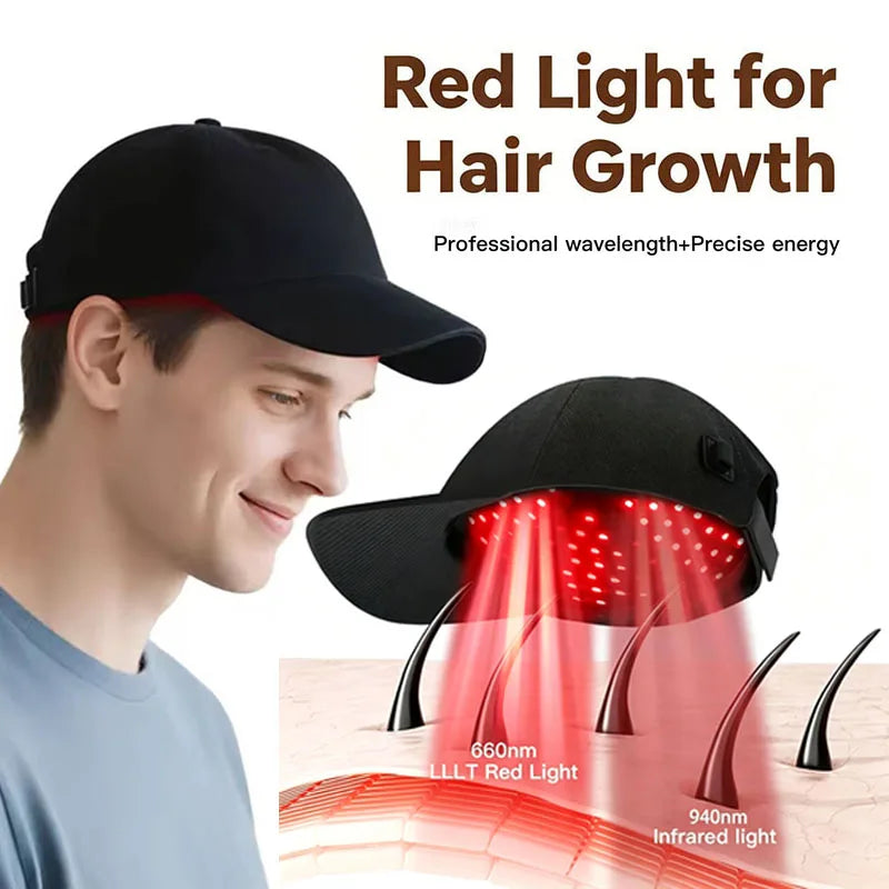 NEW 660Nm 940Nm Red Light Infrared Therapy Hair Growth Cap for Hair Regrowth Antihair Loss Relax Scalp Care Hat anti Hair 2026