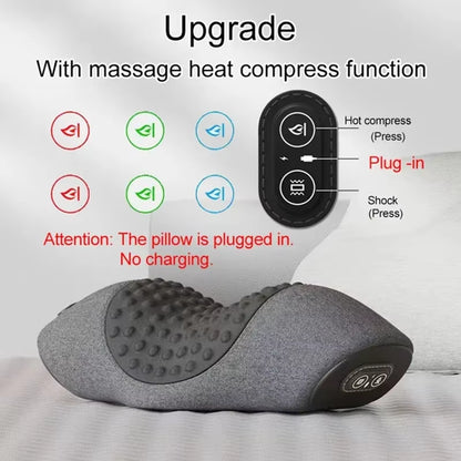 Electric Neck Massager Pillow Cervical Stretcher Heating Vibration Massage Back Traction Orthopedic Sleeping Pillows Support